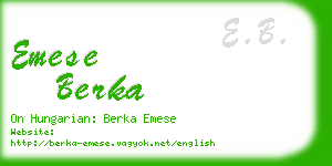 emese berka business card